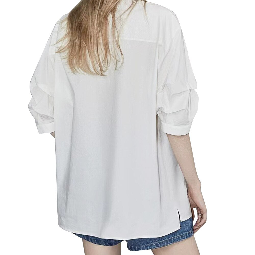 CHCH Fashion New Designer Style Shirt Women's 2023 Long Sleeve Loose Thin Light Luxury Top Women's Shirt