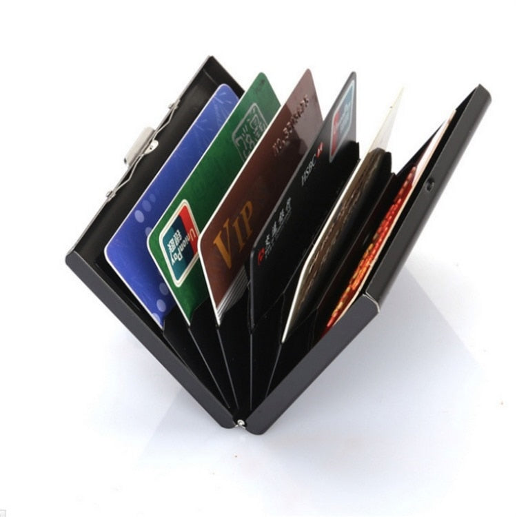 1pc Card Holder Men RFID Blocking Aluminum Metal Slim Wallet Money Bag Anti-scan Credit Card Holder Thin Case Small Male Wallet