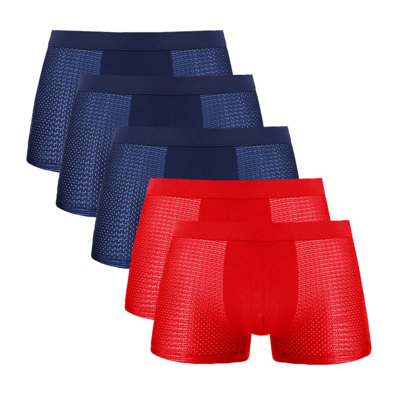 5PCS/Lot 8XL Mesh Hole Mens Underwear Boxers Men Boxer Underwear men Boxers for Men Underwear Boxer Shorts Men Boxers Men Pantis