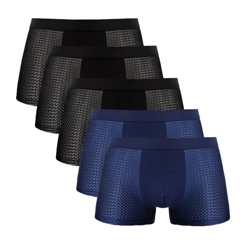 5PCS/Lot 8XL Mesh Hole Mens Underwear Boxers Men Boxer Underwear men Boxers for Men Underwear Boxer Shorts Men Boxers Men Pantis