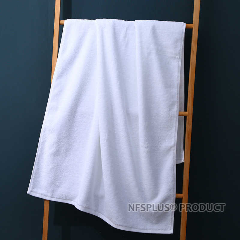 Thicken Bath Towel For Adults 100% Cotton Pure White Heavy Terry Absorbent Hand Face Towel For Bathroom and 5 Star Hotel