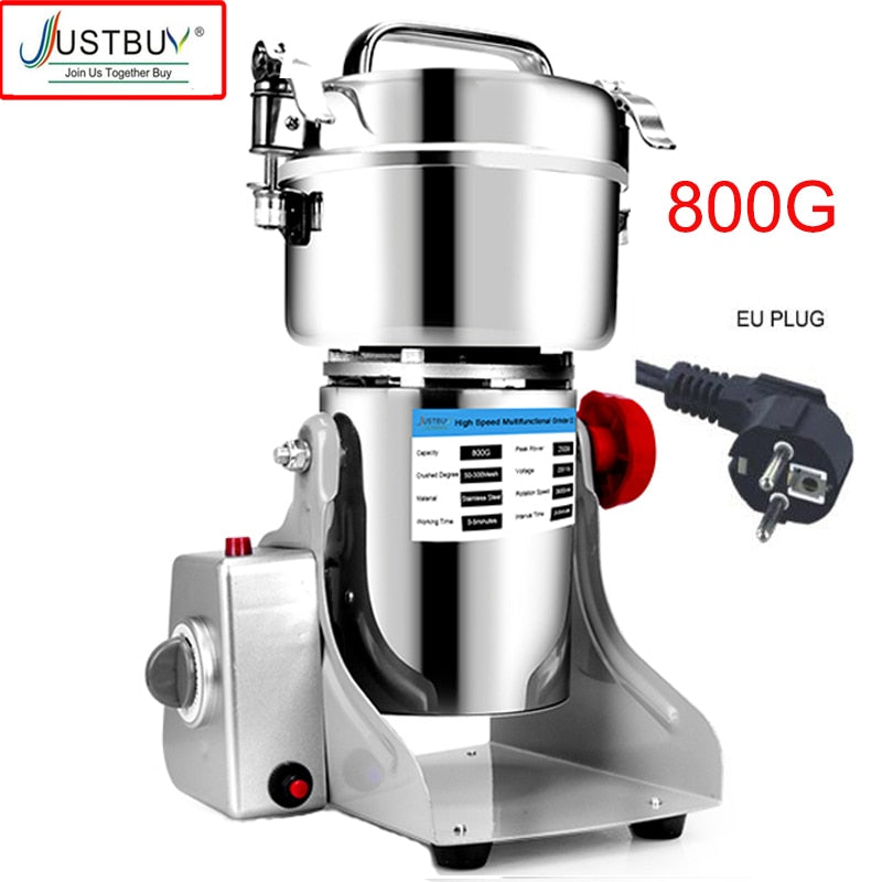 Parts Free Big Capacity 800G 3000W Herb Grinder Coffee Machine Grain Spices Mill Medicine Wheat Mixer Dry Food Grinder