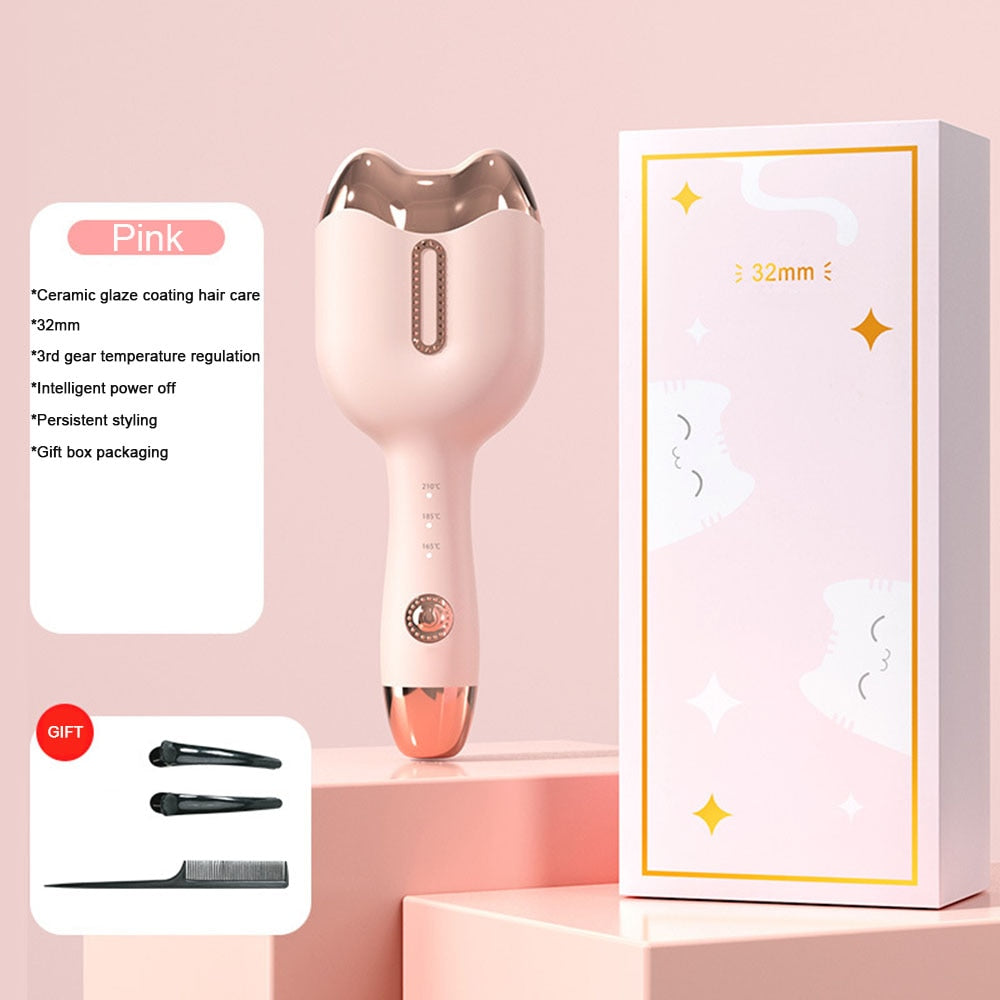 Cat Head Curling Iron 2 Barrels Egg Roll Portable Professional Ceramic Tourmaline Hair Roller Curl Deep Waver Curler Perm Splint