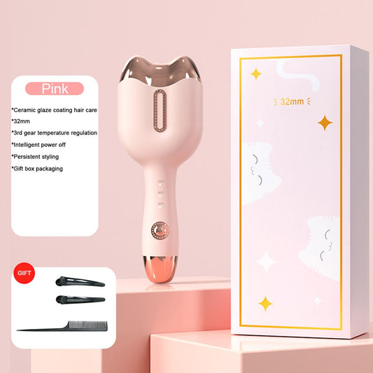 Cat Head Curling Iron 2 Barrels Egg Roll Portable Professional Ceramic Tourmaline Hair Roller Curl Deep Waver Curler Perm Splint