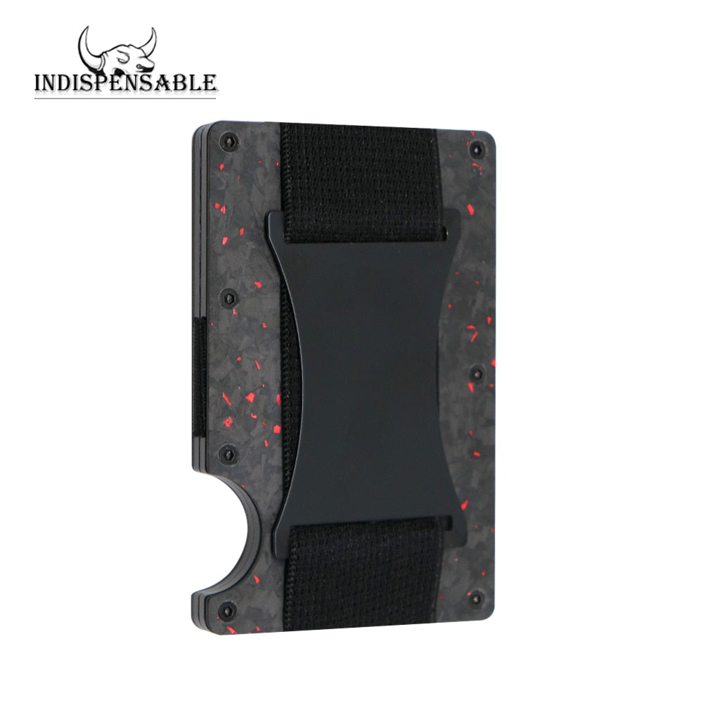 Forged Carbon Fiber Minimalist Slim Wallet Carteira for Men Cartera Tarjetero Hombre RFID Cashback Credit Card Holder Luxury