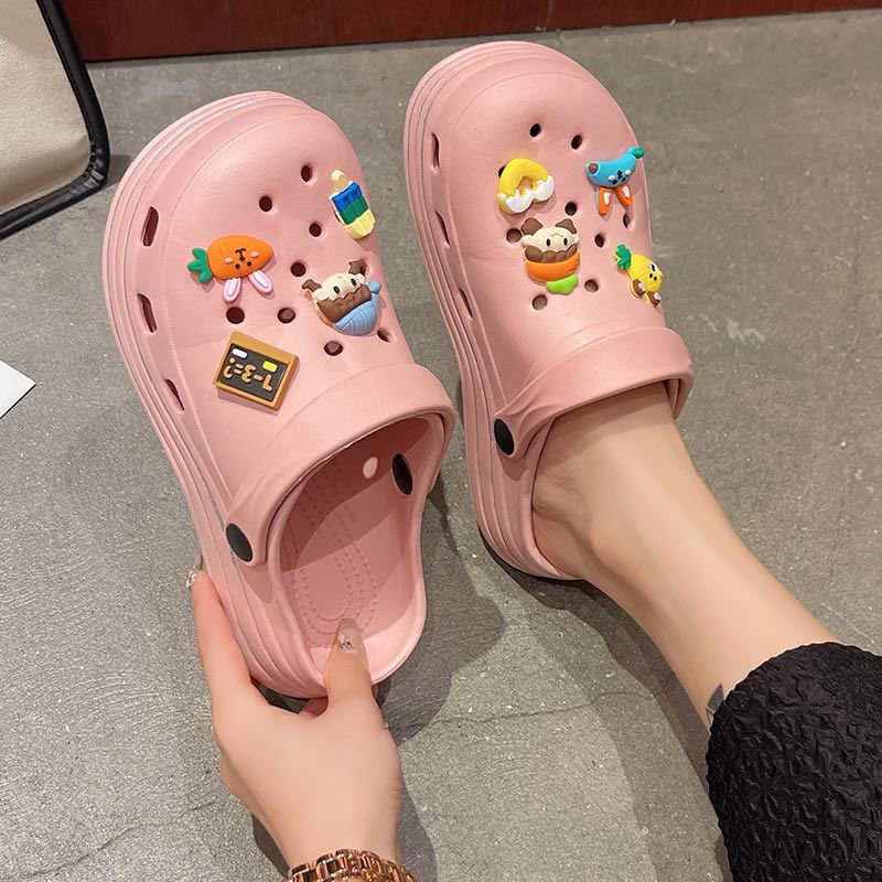 Comwarm Summer Cartoon Women Slippers Outdoor Clogs Thick Battom Sandals Female EVA Light Non-slip Home Flip Flops Garden Shoes