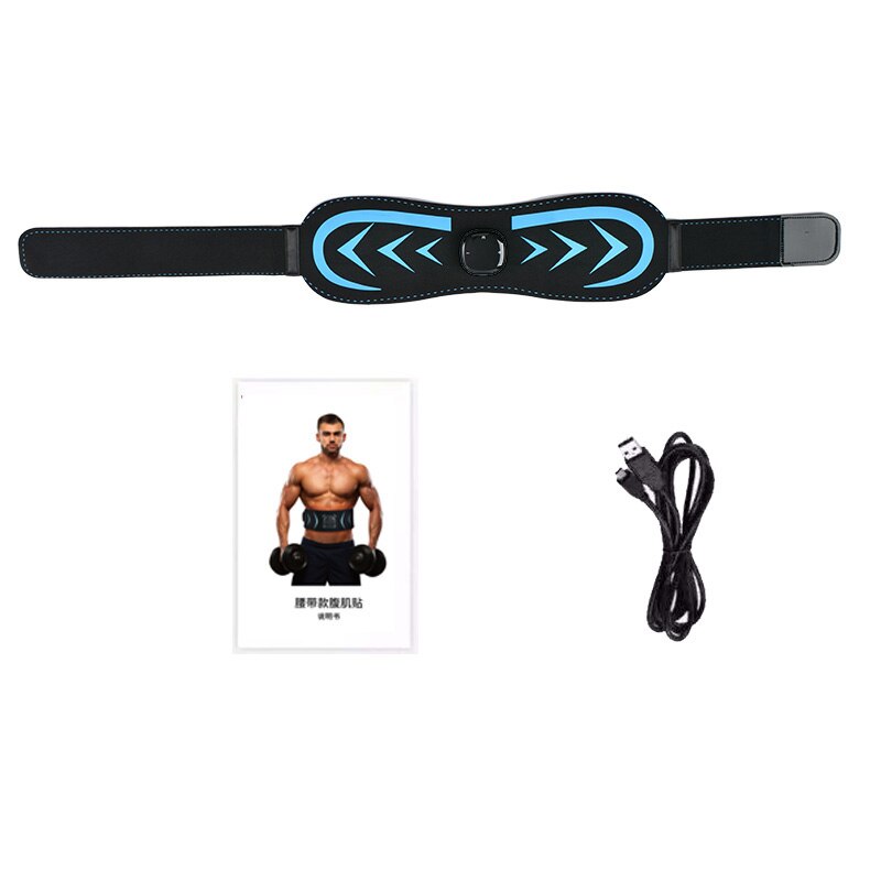 EMS Abdominal Muscle Stimulation Abs Trainer Toning Belt USB Recharge For Waist Belly Weight Loss Fitness Body Shaping Home Gym