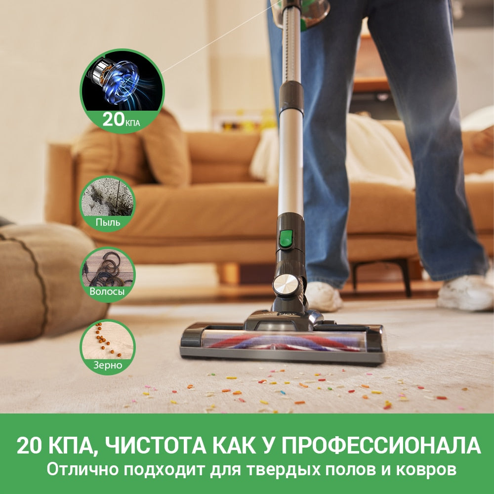 Vactidy Cordless Vacuum Cleaner, Blitz V8 Cordless Stick Vacuum with Detachable Battery, 20KPa Suction Hardwood Floor Vacuum