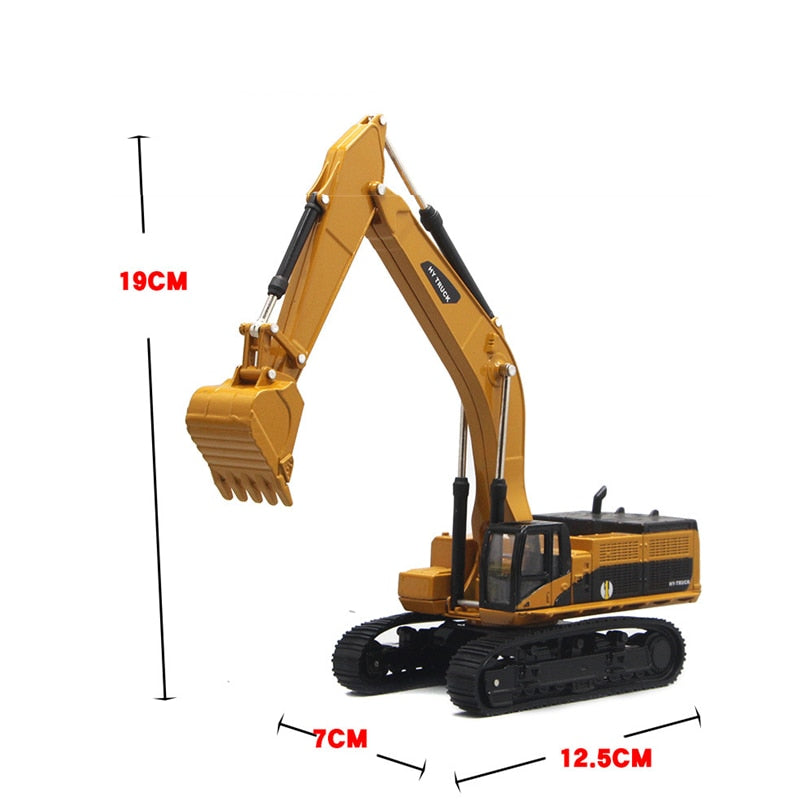 18CM Car Model Dump Trucks Excavator Diecast Metal Model Toys Construction Vehicle Toys for Kids Gifts Car Collection
