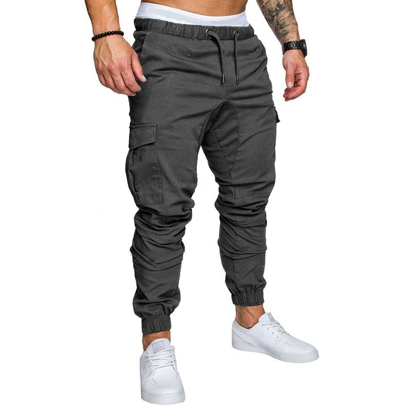 Casual Men Pants Fashion Big Pocket Hip Hop Harem Pants Quality Outwear Sweatpants Soft Mens Joggers Men's Trousers pantalones