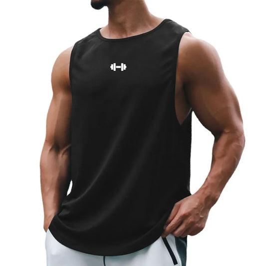 Summer Tank Top Mens Gym Fitness Training Clothing Quick Dry Silm Fit Bodybuilding Sleeveless Shirts Men Fashion Basketball Vest