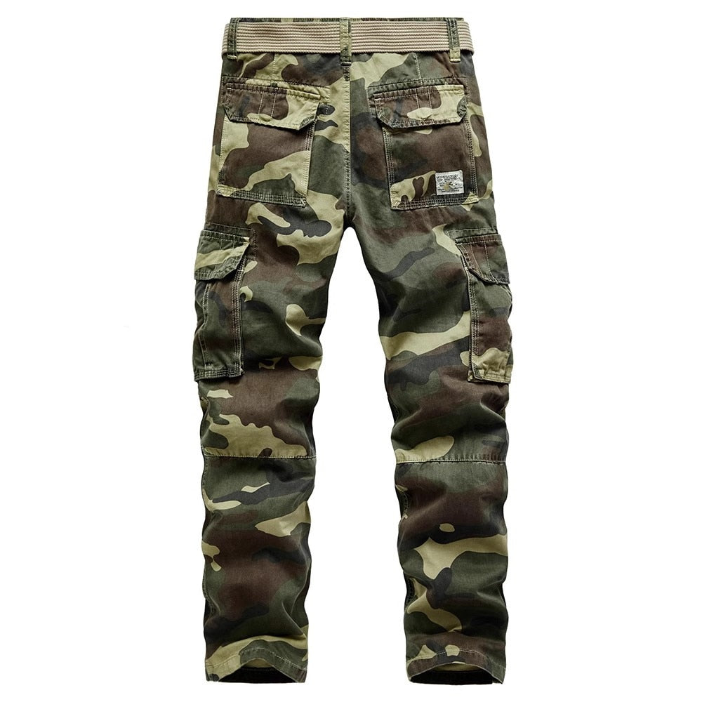 Cargo Pants Camouflage Pants Men Casual Camo Cargo Baggy Trousers Joggers Streetwear Cotton Multi-pocket Military Tactical Pants