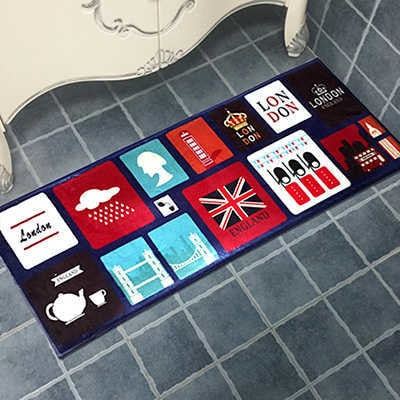 Home Decorative Door Mat Hallway Doormat Entrance 45x115cm London Designs Anti-Slip Floor Mats Carpets Bathroom Kitchen Rugs