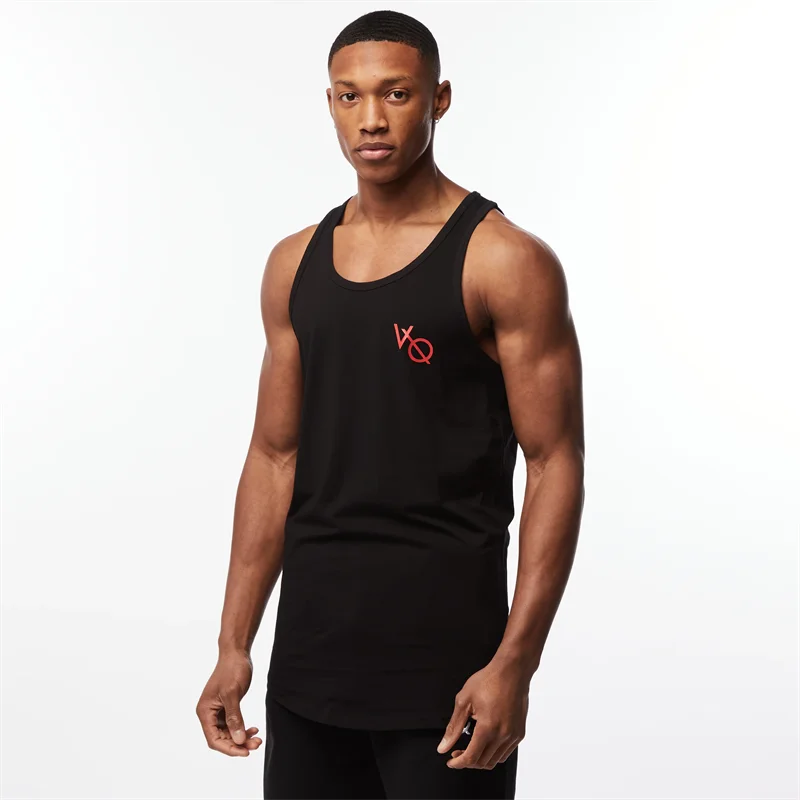 Jogger Men Vest Fashion Men's Clothing Sports Casual Cotton Printed Vest Gym Running Training Breathable Basketball Vest