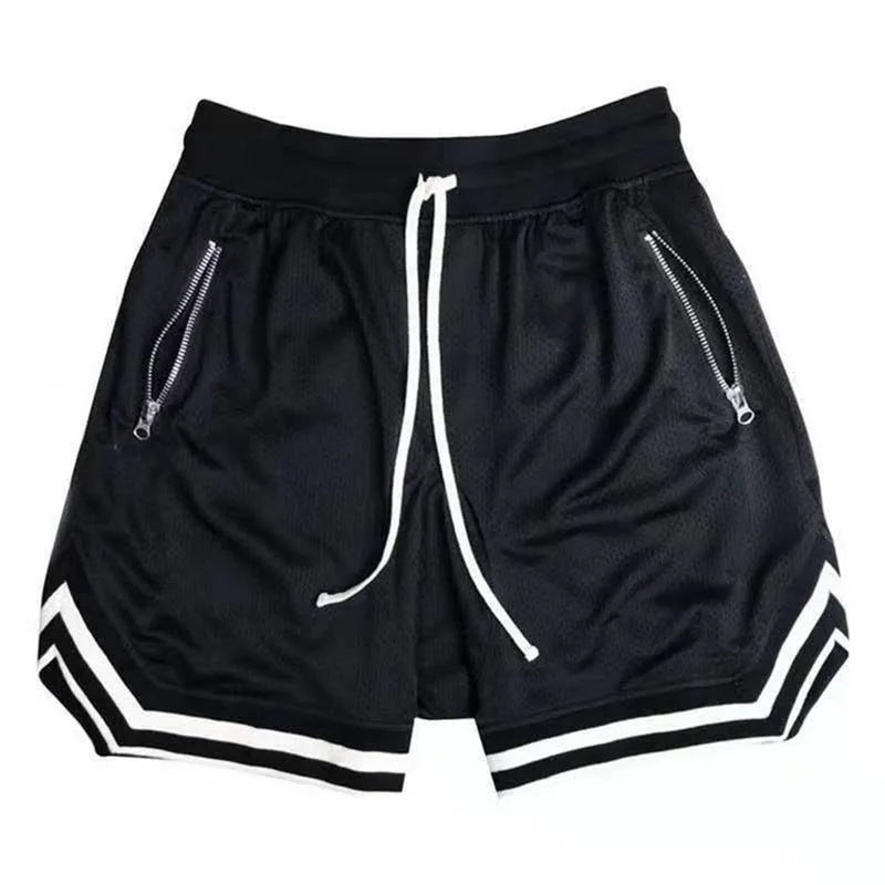 Plain Gym Shorts Men Mesh Running Shorts Quick Dry Loose Sports Basketball Training Shorts Male Sportswear Summer Fitness Shorts