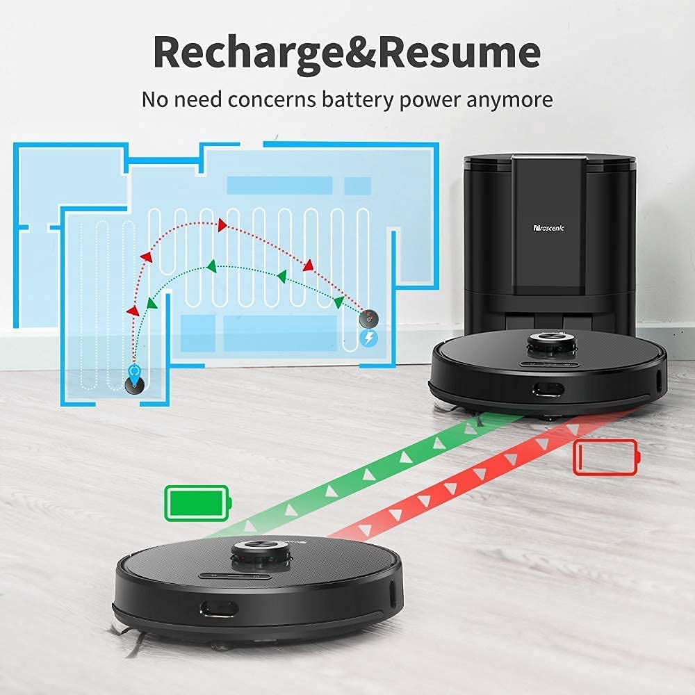 Proscenic M8 Pro Lidar Robot Vacuum Cleaner with Dust Self Empty Station Laser Navigation Vacuum Cleaner Wet and Dry for Home