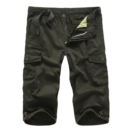 Calf Length Pants Men Cotton Outdoor Casual Cargo Pants Men Multi Pocket Military Breathable Mens Fashion Joggers Trousers Man