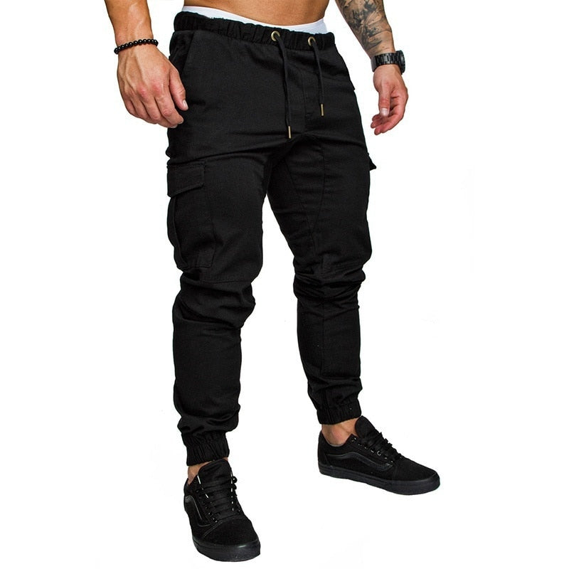 Casual Men Pants Fashion Big Pocket Hip Hop Harem Pants Quality Outwear Sweatpants Soft Mens Joggers Men's Trousers pantalones