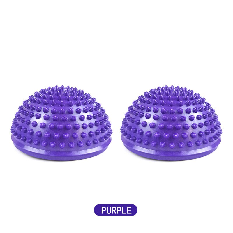 2 Pcs Foot Massage Ball PVC Inflatable Yoga Half Balls Anti-Slip Massage Point Fit Exercise Balance For Home Gym Fitness Pilates