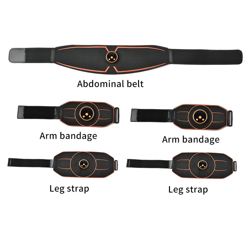 Abs Belt Abdominal Trainer EMS Muscle Stimulation Electric Exerciser Toning Belts For Leg Arm Workout Fitness Home Gym Equiment