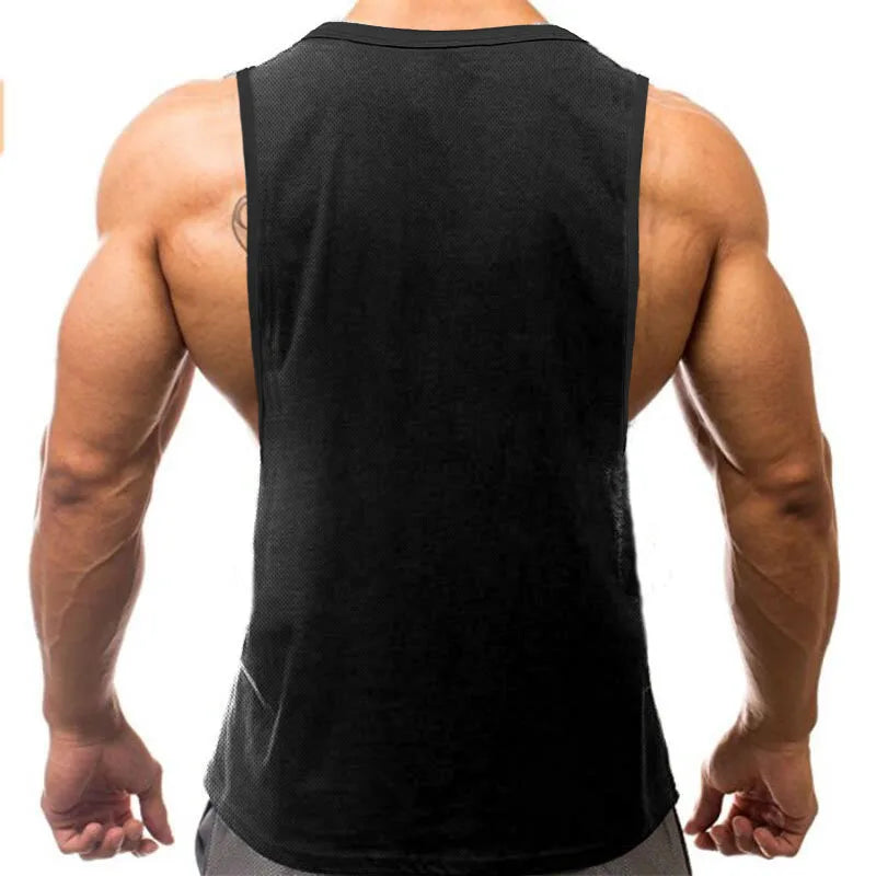 Mesh Workout Gym Tank Top Mens Open Side Muscle Sleeveless Shirt Stringer Fashion Clothing Bodybuilding Singlets Fitness Vest