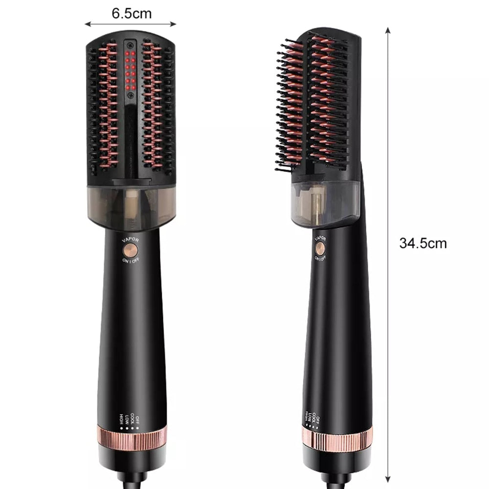 5 IN 1 Hot Air Brush Hair Straightener Electric Comb New Multifunctional Steam with 20ml Water Tank Infrared Spray Styling Tools
