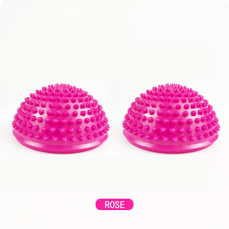 2 Pcs Foot Massage Ball PVC Inflatable Yoga Half Balls Anti-Slip Massage Point Fit Exercise Balance For Home Gym Fitness Pilates