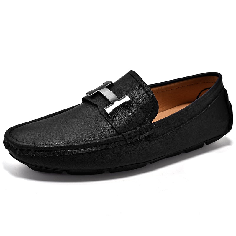 VRYHEID 2023 Men's Penny Loafers Genuine Leather Fashion Moccasin Driving Shoes Casual Slip On Flats Boat Shoes Plus Size 38~49