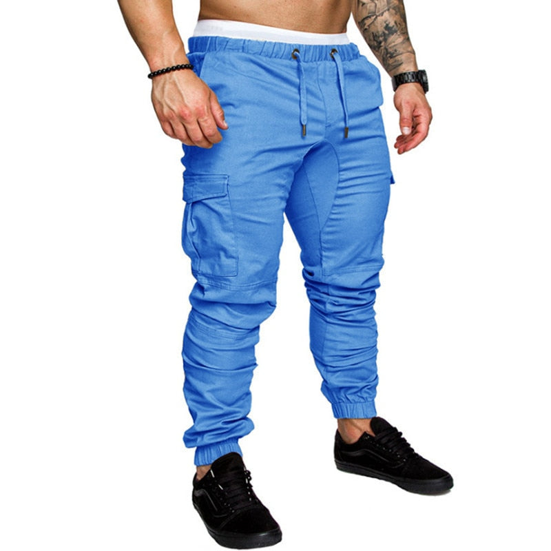 Casual Men Pants Fashion Big Pocket Hip Hop Harem Pants Quality Outwear Sweatpants Soft Mens Joggers Men's Trousers pantalones