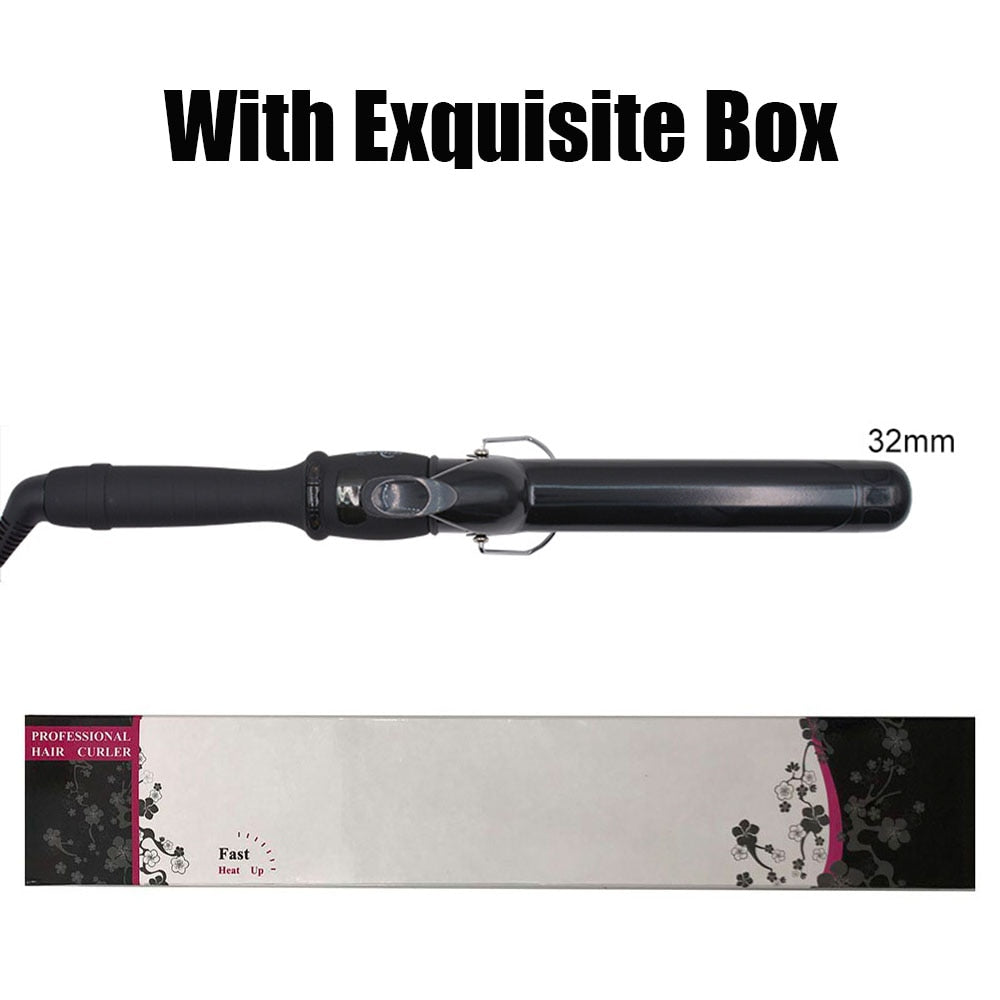 Curling Iron with Tourmaline Ceramic Coating Hair Curler Wand Anti-scalding Insulated Tip Salon Curly Waver Maker Styling Tools