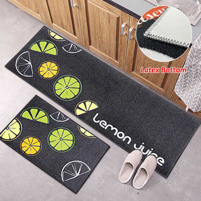 Kitchen Carpet Floor Mat 40x60cm 40x120cm Polyester Fiber Anti-Slip Kitchen Rug Home Decorative Front Door Mat Entrance Doormat