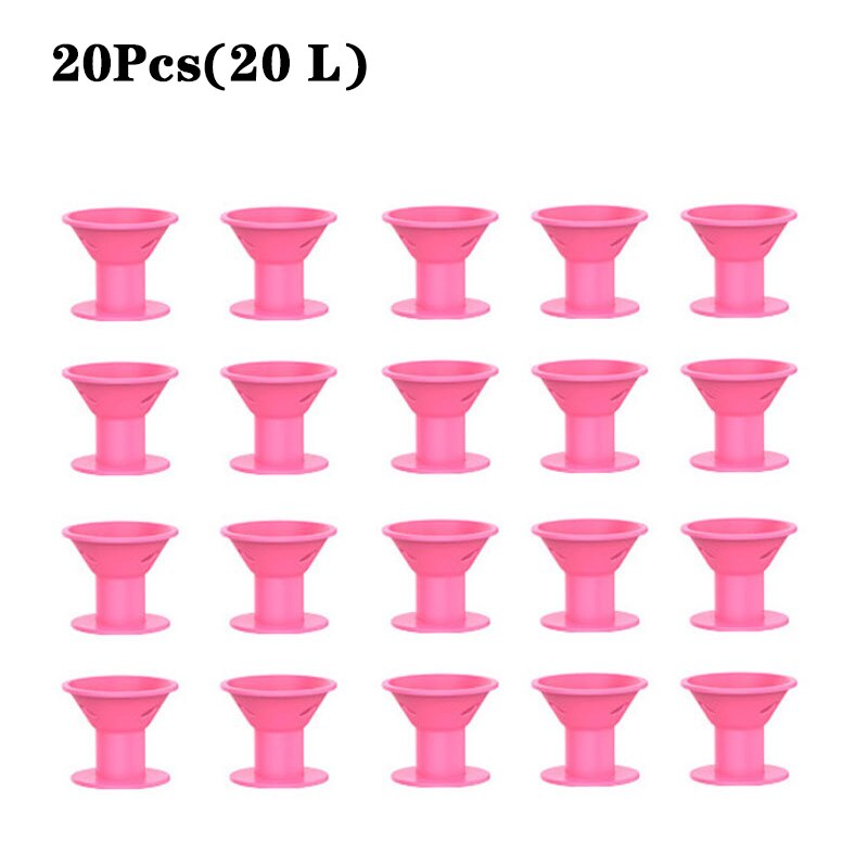 2/10/20pcs Soft Rubber Silicone Heatless Hair Curler Twist Hair Rollers Clips Don&#39;t Hurt Hair Curls Styling Tools DIY Girl Lady