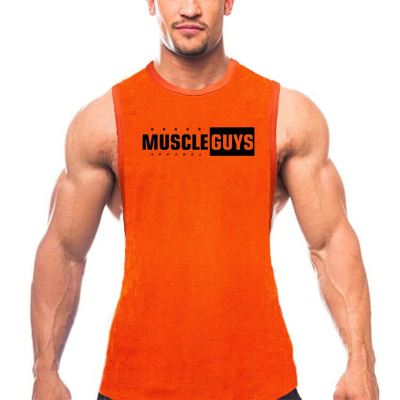 Mesh Workout Gym Tank Top Mens Open Side Muscle Sleeveless Shirt Stringer Fashion Clothing Bodybuilding Singlets Fitness Vest