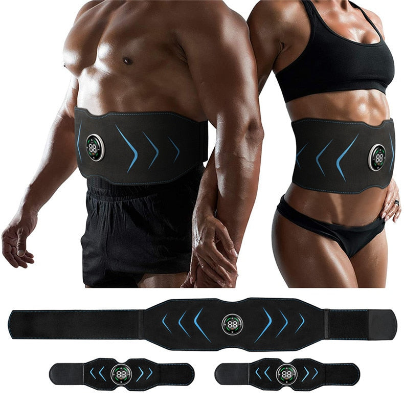 EMS Electric Abdominal Body Slimming Belt Waist Band Smart Abdomen Muscle Stimulator Abs Trainer Fitness Lose Weight Fat Burn