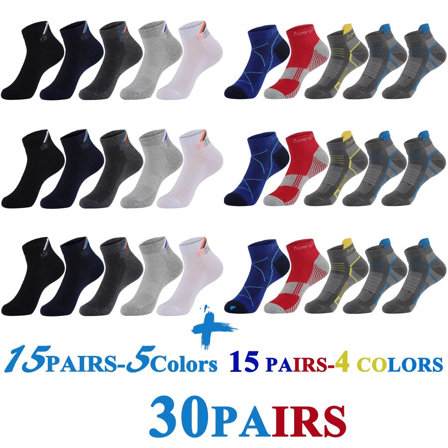 5 Pairs/Lot Mens Running Socks Casual Outdoor Sports Cotton Orange Red Stripes Compression Black 15 Styles Travel Hot Sale 2023