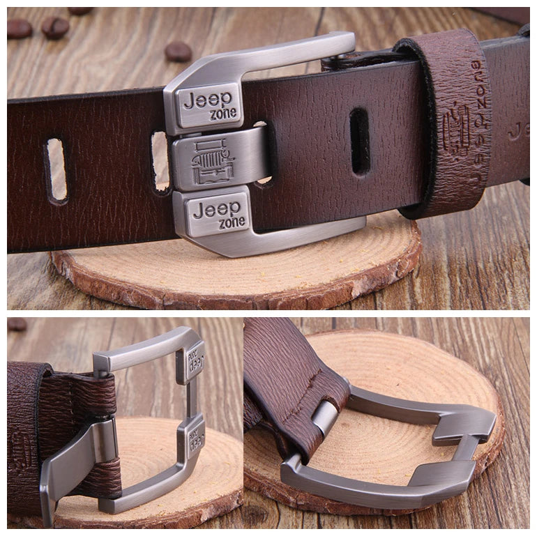 Famous Brand Luxury Designer Belts for Men Vintage Spilt Genuine Leather Pin Buckle Waist Strap Belt for Jeans High Quality