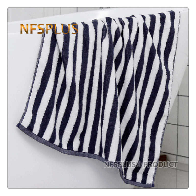 Striped Cotton Bath Towel For Bathroom 70x140cm Blue Coffee Soft Absorbent Hand Face Terry Towels Travel Sport Spa Gym Washcloth