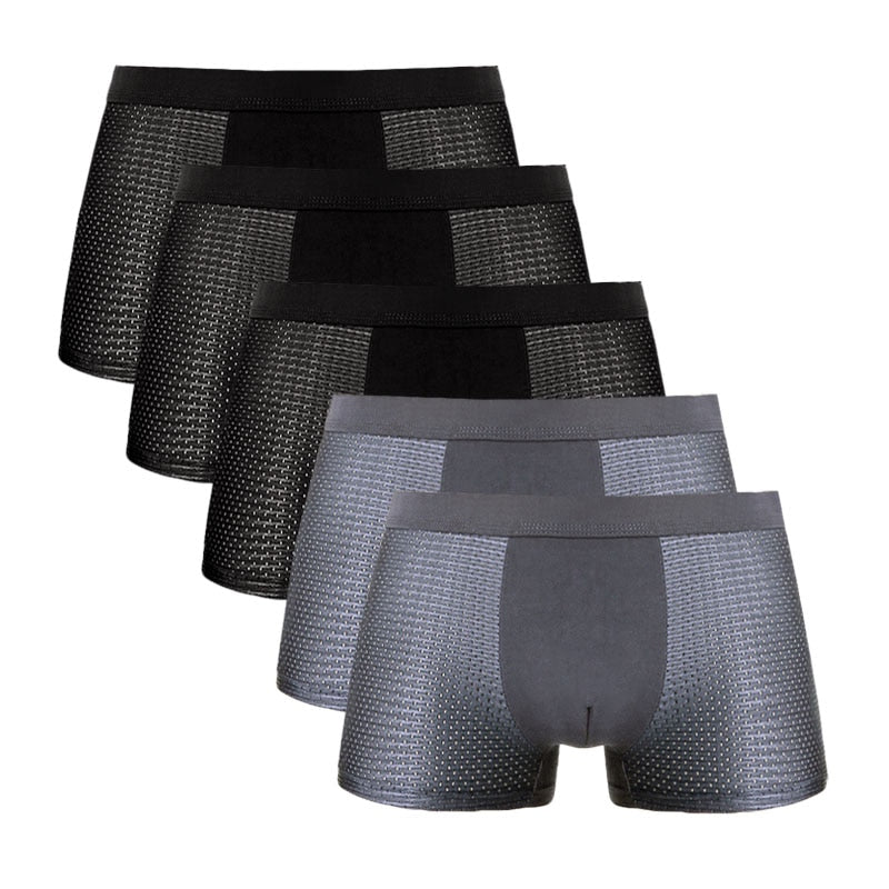 5PCS/Lot 8XL Mesh Hole Mens Underwear Boxers Men Boxer Underwear men Boxers for Men Underwear Boxer Shorts Men Boxers Men Pantis