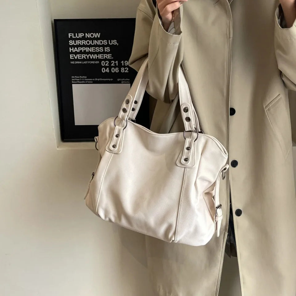 Female Hobo Handbag Large Capacity Shoulder Bags Big Stylsih Casual Tote Bag Ladies A4 Soft Leather Crossbody Bags Business Sac