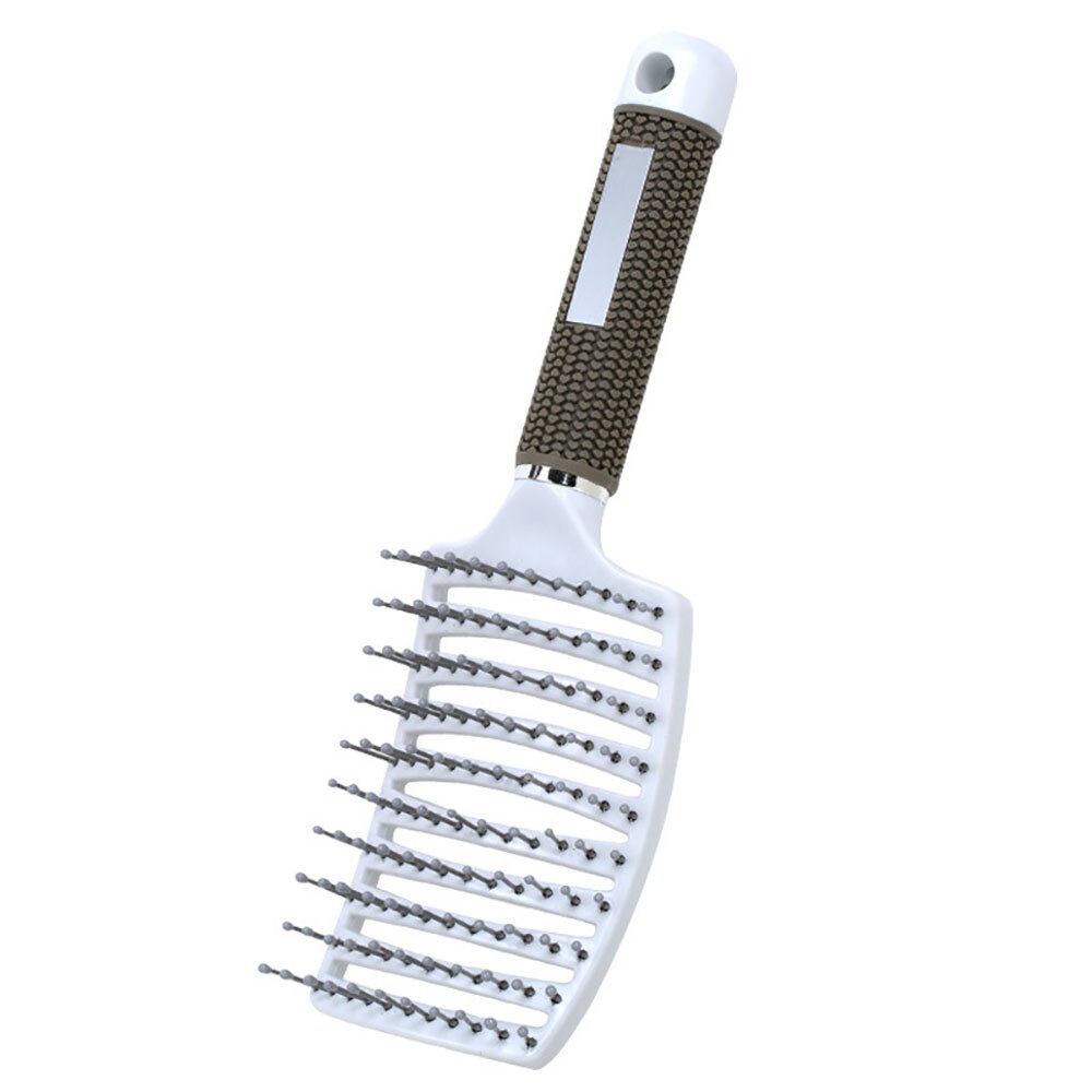 Hair Wave Brush for Salon New Scalp Massage Swept Back Curved Comb Bristle&amp;Nylon Women Man Wet Curly Detangle Styling Tools