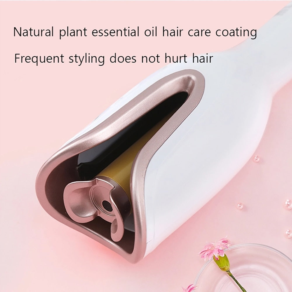 Automatic Ceramic Rotating Curl Bar Hair Curler Roller Curling Iron Wand Lasting Shape Rose Tube Spiral 4 Gears Styling Tools