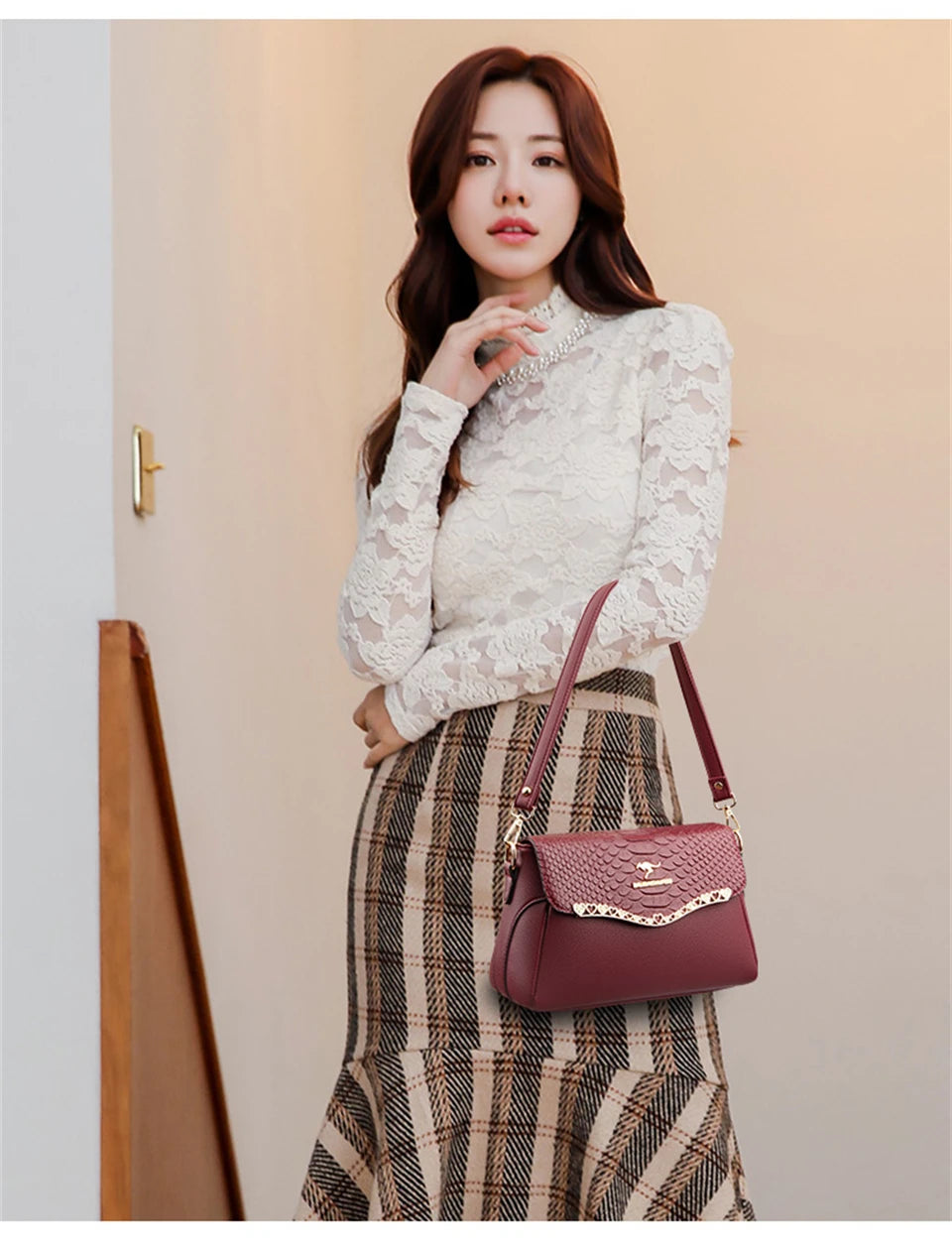 New Retro Purses and Handbags Women Bag High Quality Leather Shoulder Crossbody Bags Luxury Designer Ladies Casual Messenger Sac