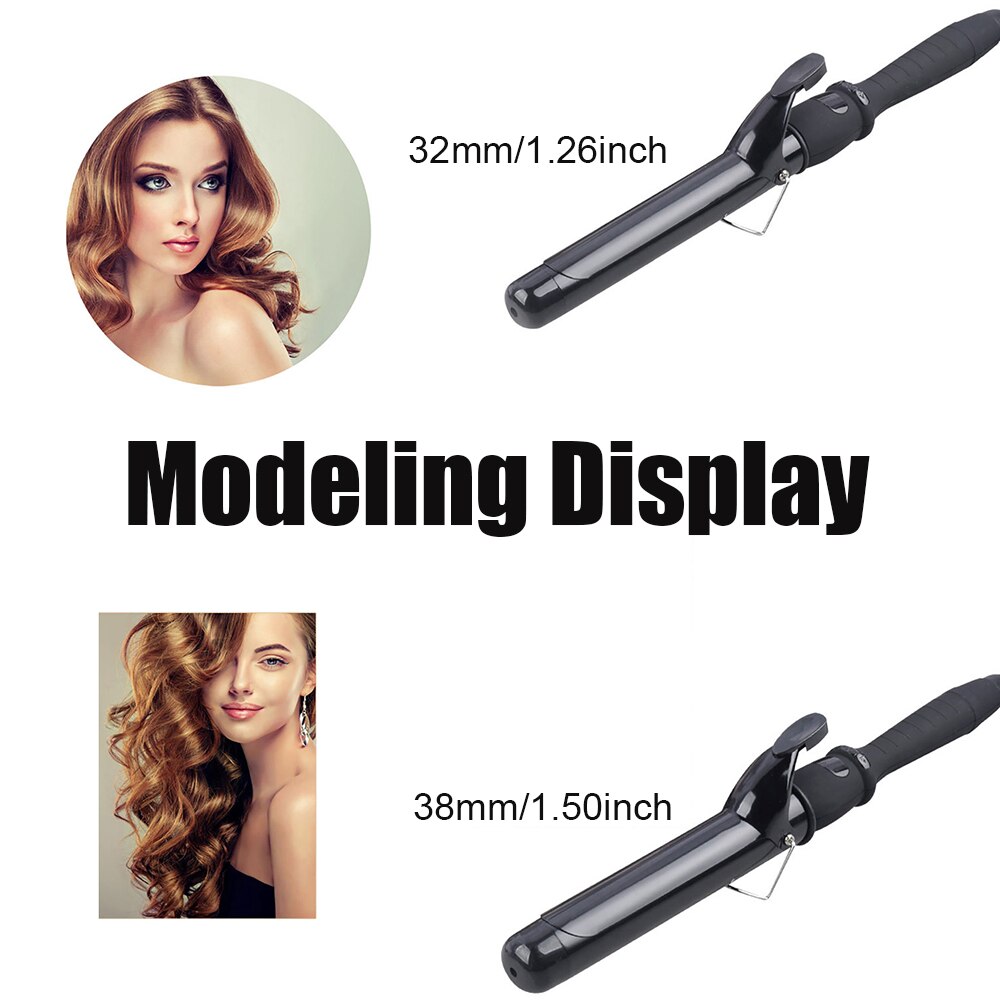 Curling Iron with Tourmaline Ceramic Coating Hair Curler Wand Anti-scalding Insulated Tip Salon Curly Waver Maker Styling Tools