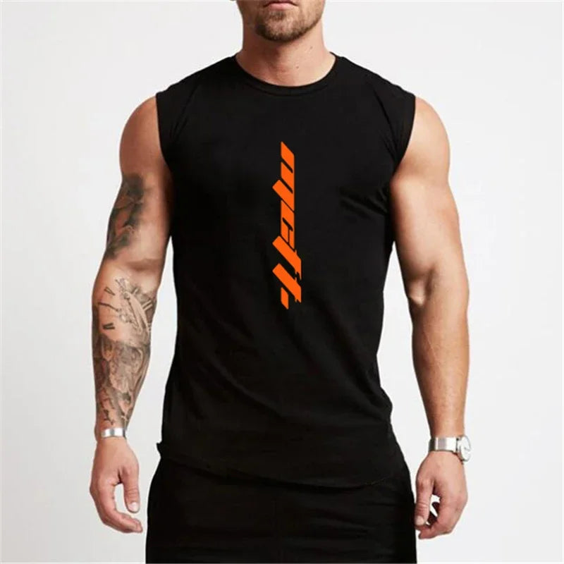 Summer Gym Tank Top Men Workout Sleeveless Shirt Bodybuilding Clothing Fitness Mens Sportswear Muscle Vests Men Tanktops