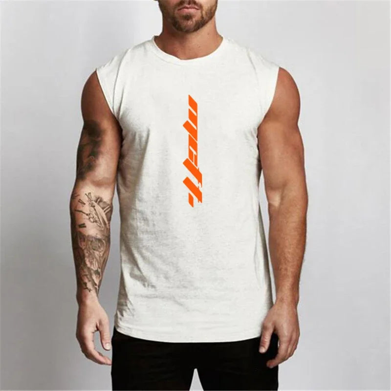 Summer Gym Tank Top Men Workout Sleeveless Shirt Bodybuilding Clothing Fitness Mens Sportswear Muscle Vests Men Tanktops