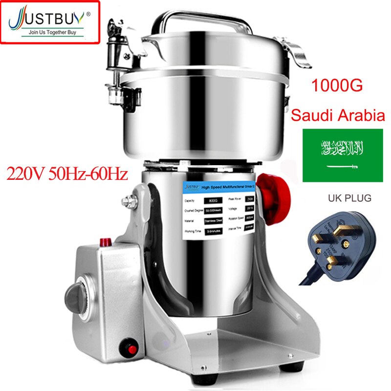 Parts Free Big Capacity 800G 3000W Herb Grinder Coffee Machine Grain Spices Mill Medicine Wheat Mixer Dry Food Grinder