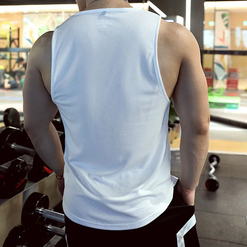 Men's Gym  casual Tank  Fashion printing  Bodybuilding Running Vest men quick-drying Sport Shirts Comfortable Fitness Undershirt