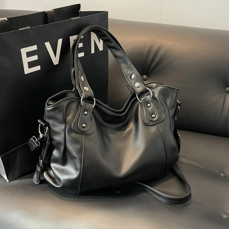 Female Hobo Handbag Large Capacity Shoulder Bags Big Stylsih Casual Tote Bag Ladies A4 Soft Leather Crossbody Bags Business Sac