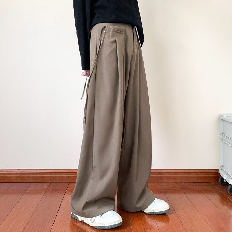 Hot Sale New Casual Wide Leg Pants High Quality Men&#39;s Fashion Loose Straight Pants Streetwear Hip-hop Mens Mopping Trousers