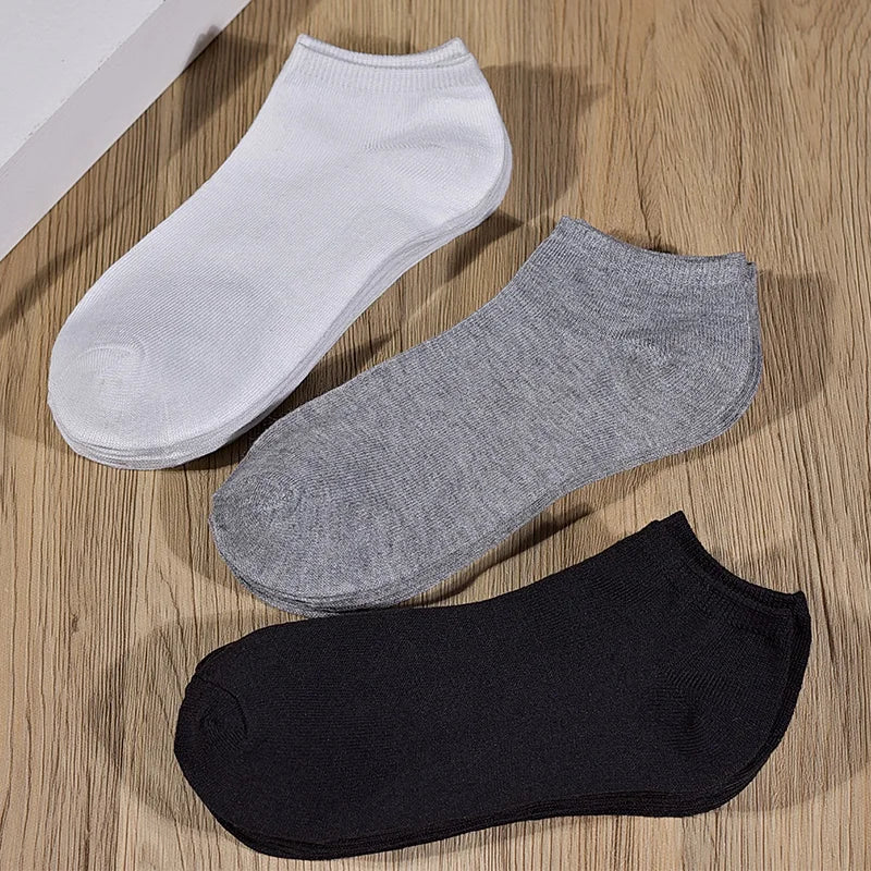 8 Pairs Women/Men Boat Socks Invisible Low Cut Silicone Non-slip Summer No-show Ankle Socks Solid Color Casual Breathable